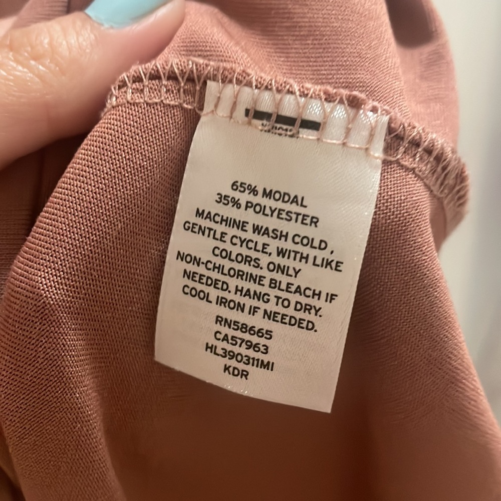 Nordstrom Chelsea28 Ruffle Back Hem Tee Mauve Pink - Picture 7 of 7